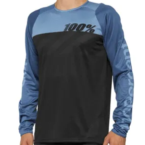 100% R-Core Long Sleeve 2022 Race Jersey - Black/Slate Blue