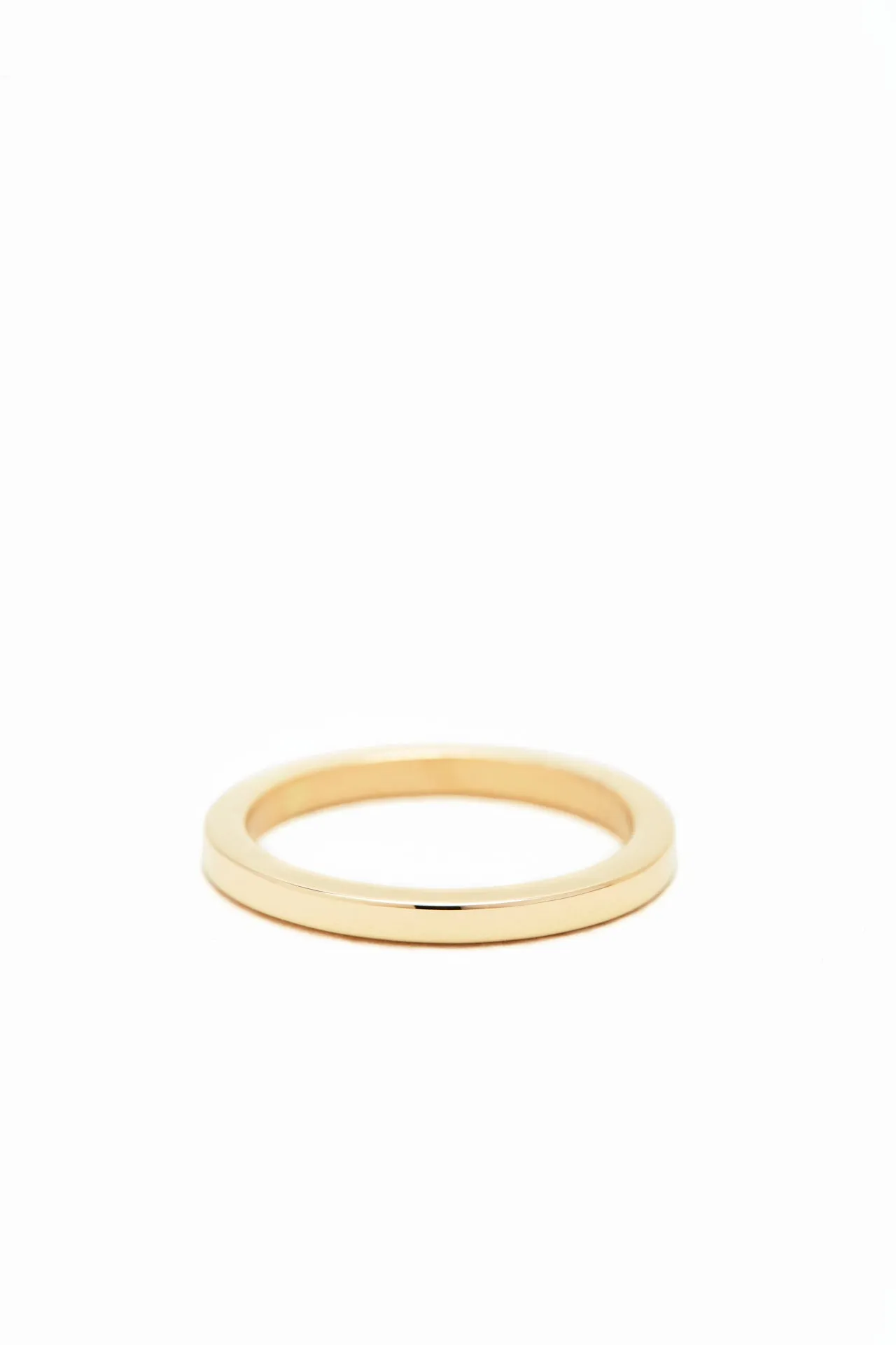 14K Yellow Gold Simply Squared Band Ring