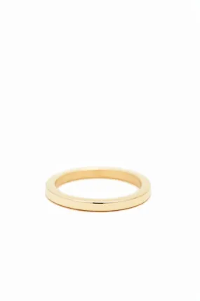 14K Yellow Gold Simply Squared Band Ring