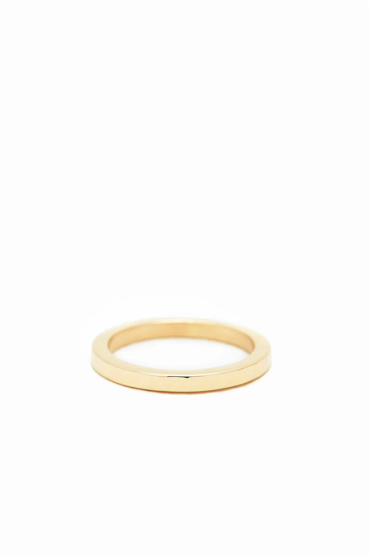 14K Yellow Gold Simply Squared Band Ring