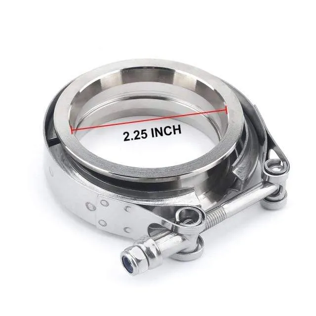 2 2.25'' 2.5 3 3.5 4'' Car Exhaust V Band Clamp Flange Kit QUICK RELEASE CLAMP