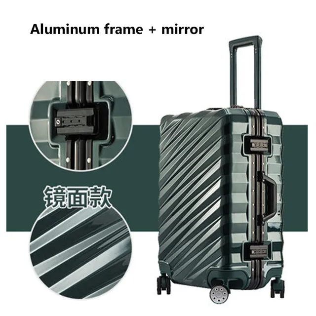 20"24"26"28" Aluminum Frame Luggage New Travel Suitcase With Spinner Rolling Trolley Case