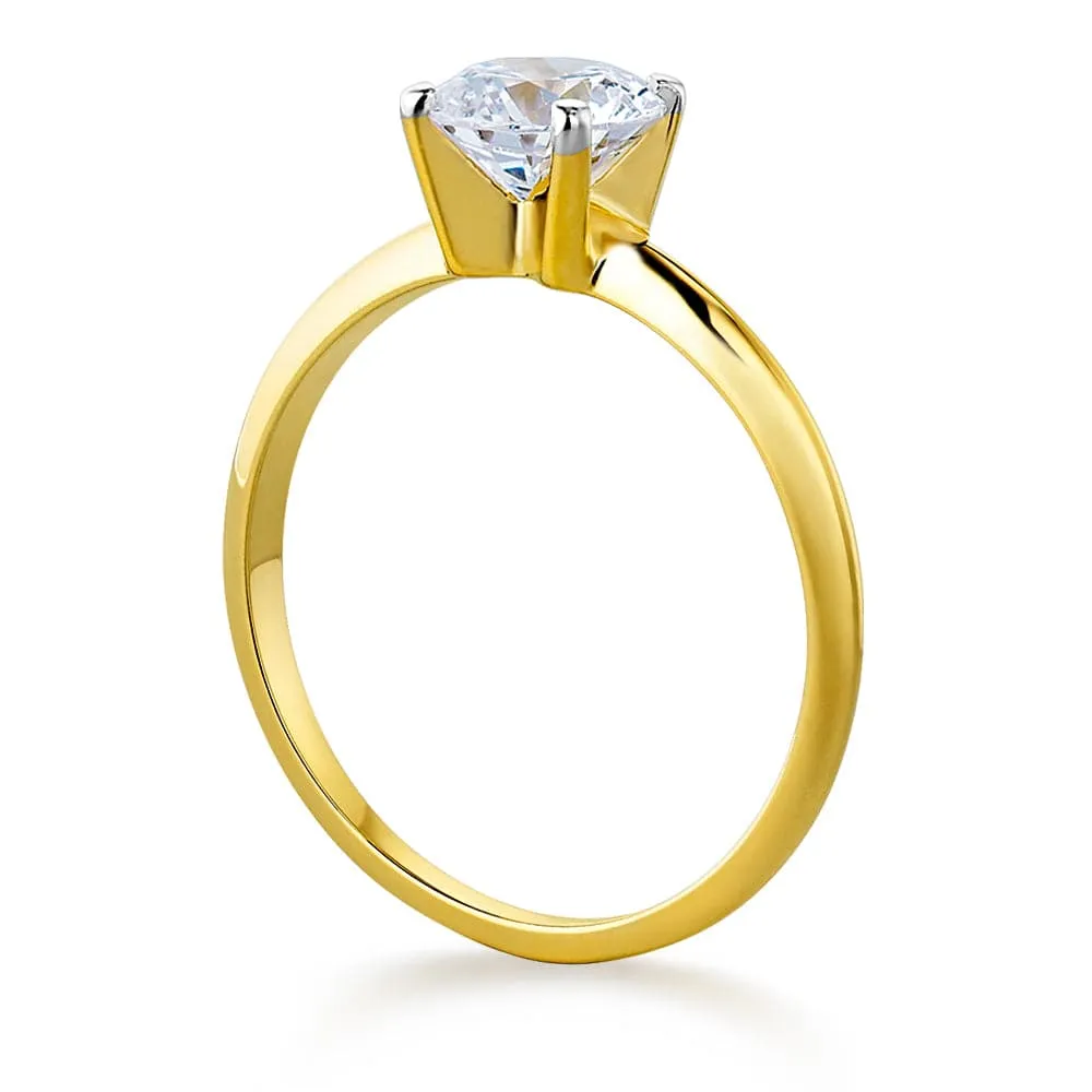 3 ct. Tiffany Style 4-Claw Solitaire Ring