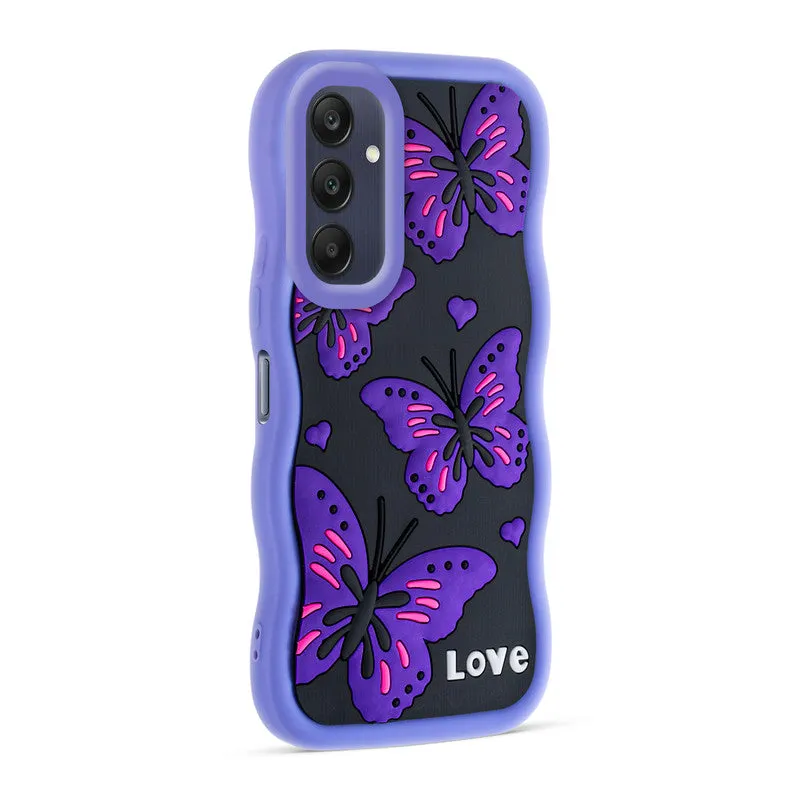 3D Silicone Soft Wave Edges Mobile Back Case For Samsung A25 5G