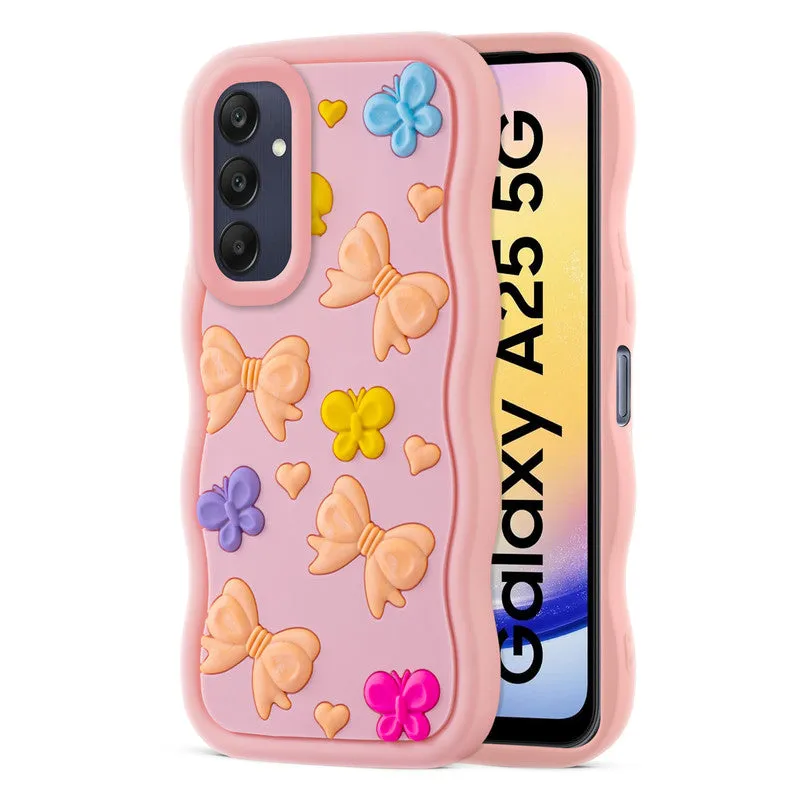 3D Silicone Soft Wave Edges Mobile Back Case For Samsung A25 5G