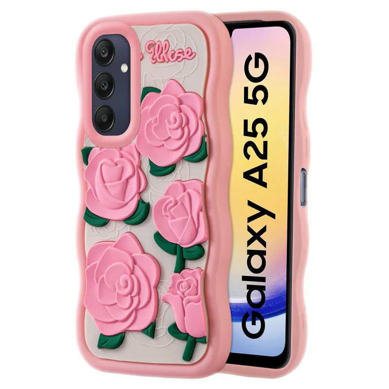 3D Silicone Soft Wave Edges Mobile Back Case For Samsung A25 5G