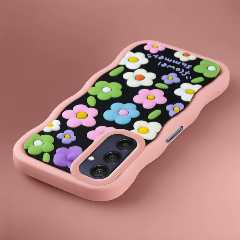 3D Silicone Soft Wave Edges Mobile Back Case For Samsung A25 5G