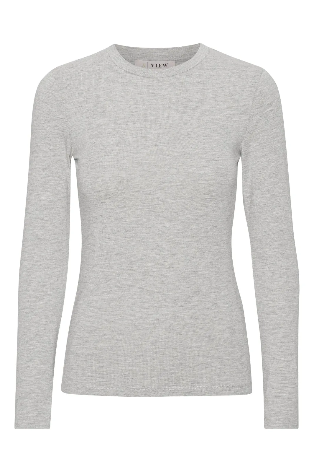 A-View - Stabil Top L/S - 055 Light Grey Melange