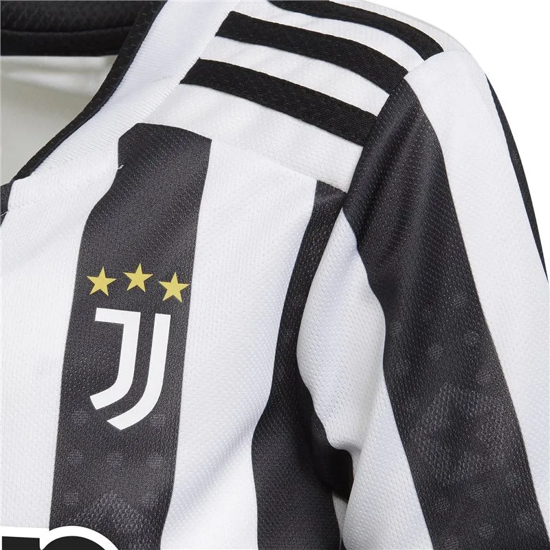 adidas Juventus FC Official 2021/22 Home Mini Kit - Youth - White/Black