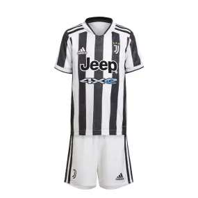 adidas Juventus FC Official 2021/22 Home Mini Kit - Youth - White/Black