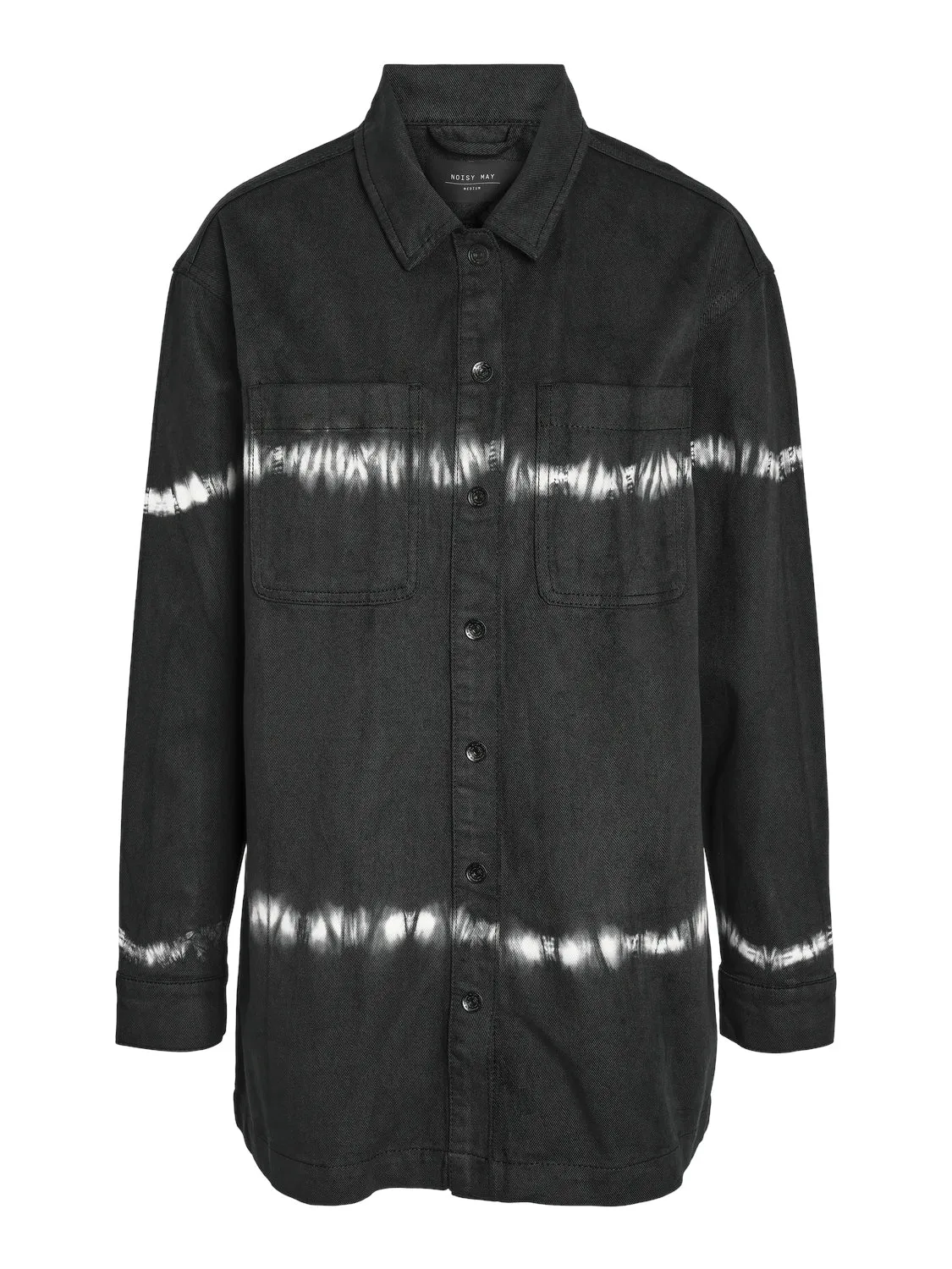 Alva Tie Die Denim Shacket Black