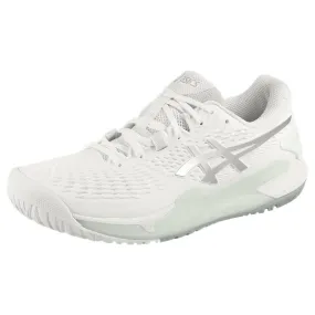 Asics Women's Gel-Resolution 9 - D Width - White/Pure Silver