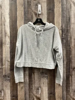 Athletic Sweatshirt Hoodie By Live Love Dream In Silver, Size: M