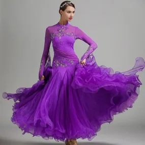 #B555  Womens Competition Waltz  Ballroom Foxtrot Dress