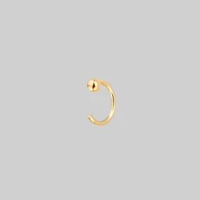 Ball Huggie Hoop Earrings - Gold