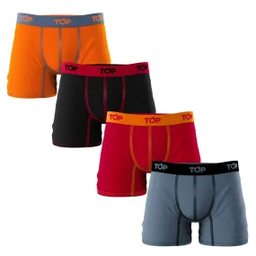 Boxer Medio Algodón Color Pack 4 PKC1