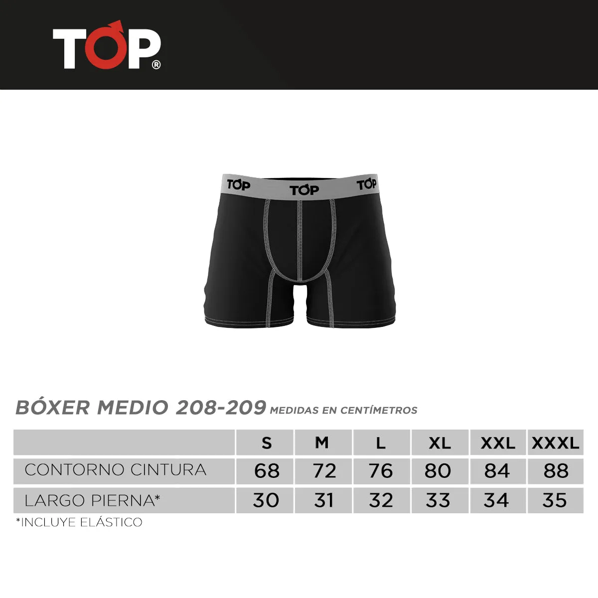 Boxer Medio Algodón Color Pack 4 PKC1