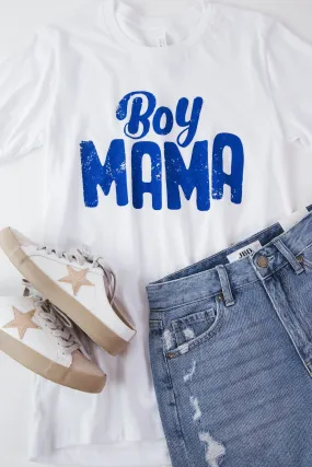 Boy Mama Graphic Tee, White