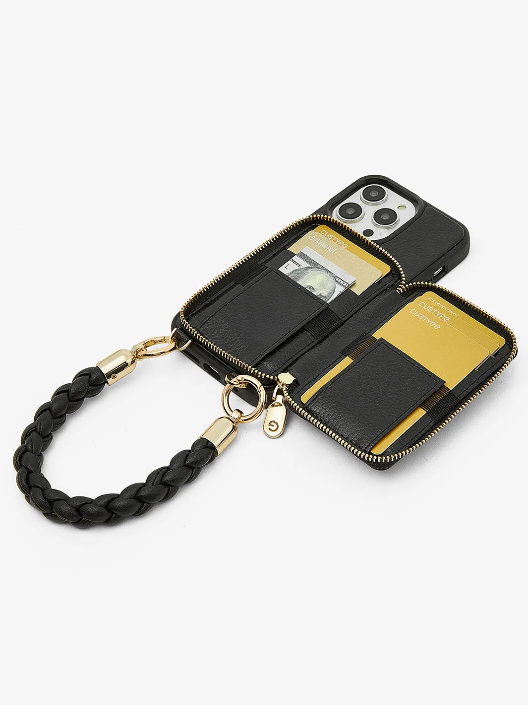 BraidTrend- Rope Style Strap Phone Case in Black