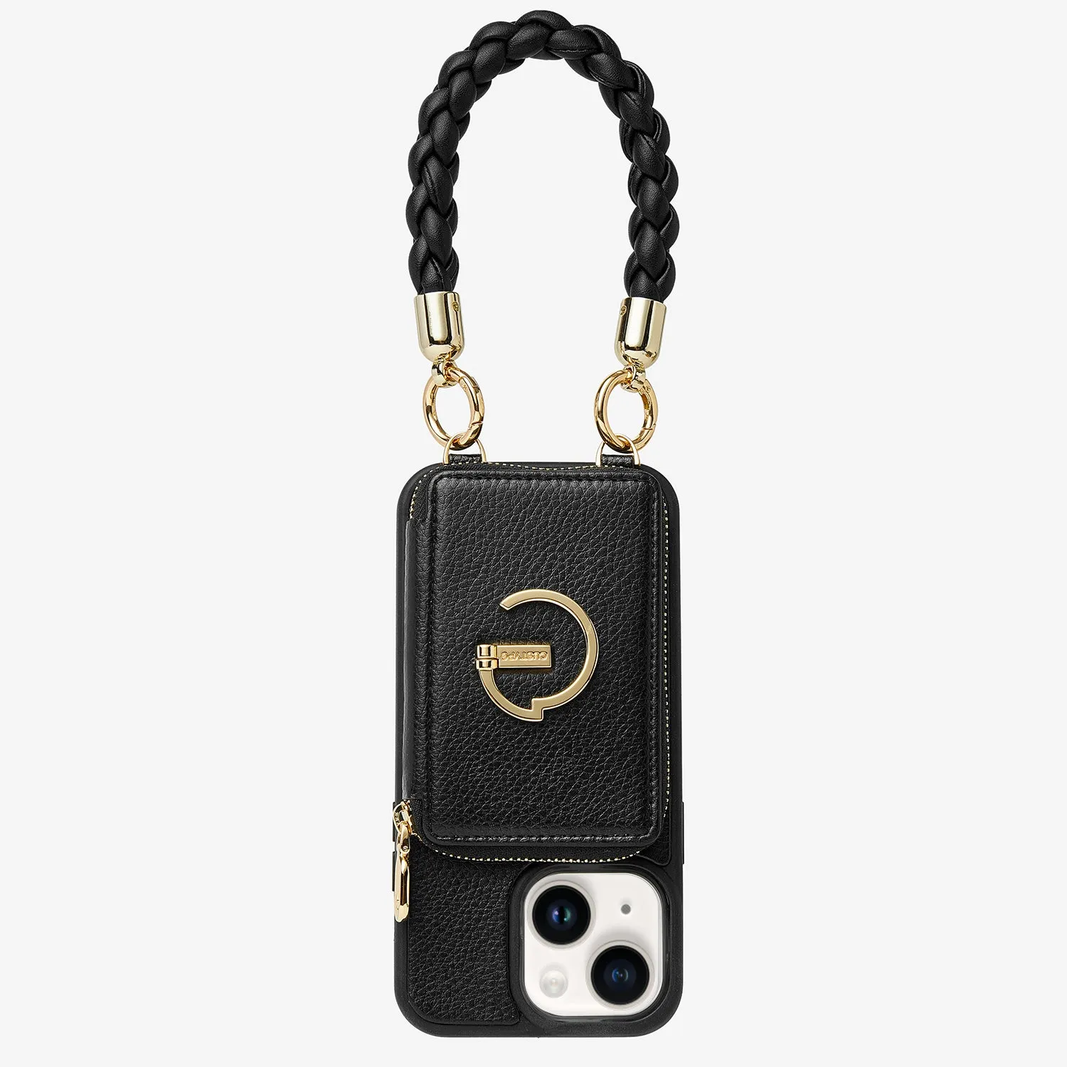 BraidTrend- Rope Style Strap Phone Case in Black