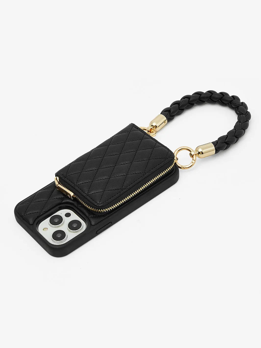 BraidTrend- Rope Style Strap Phone Case in Black