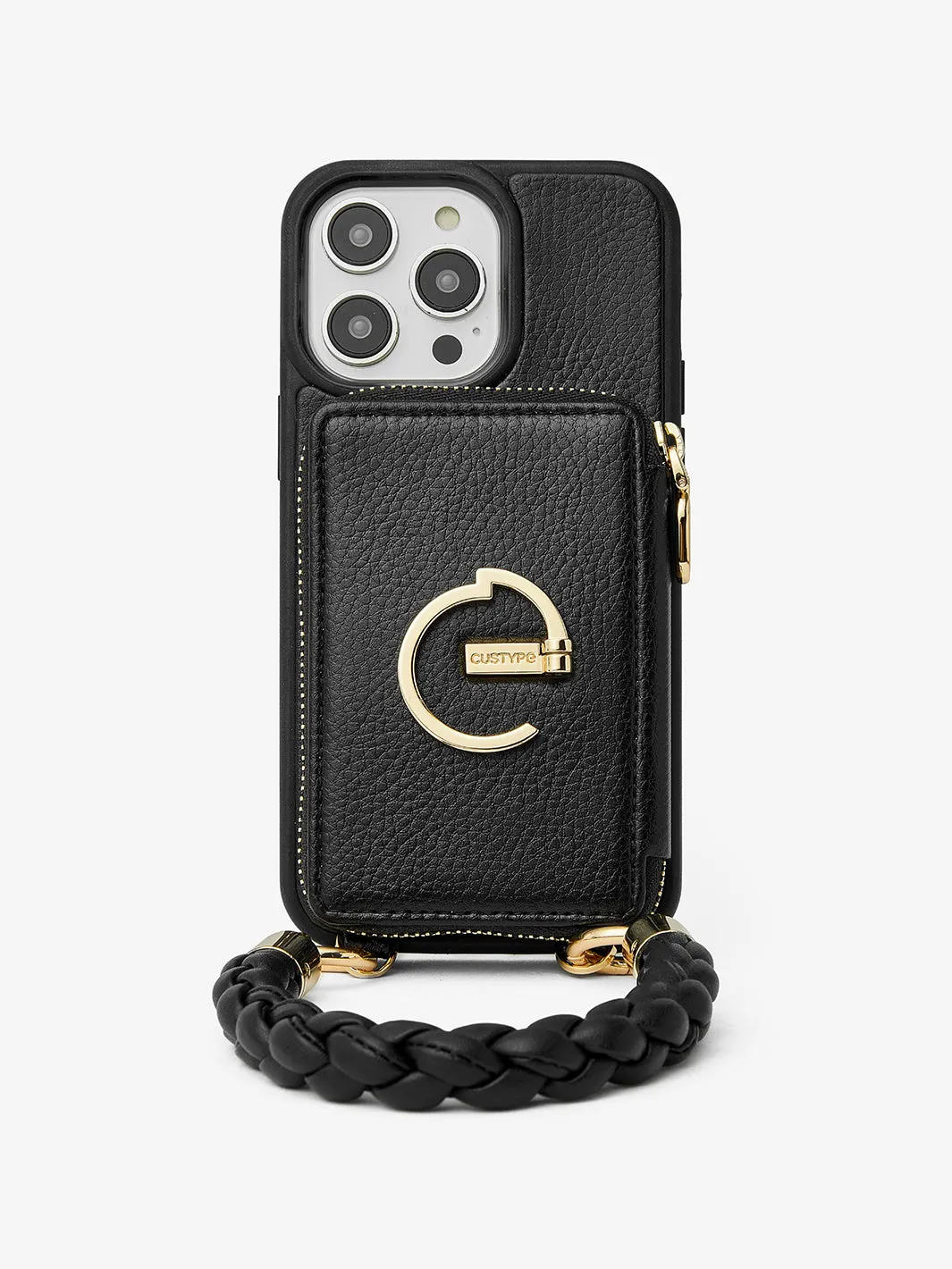 BraidTrend- Rope Style Strap Phone Case in Black