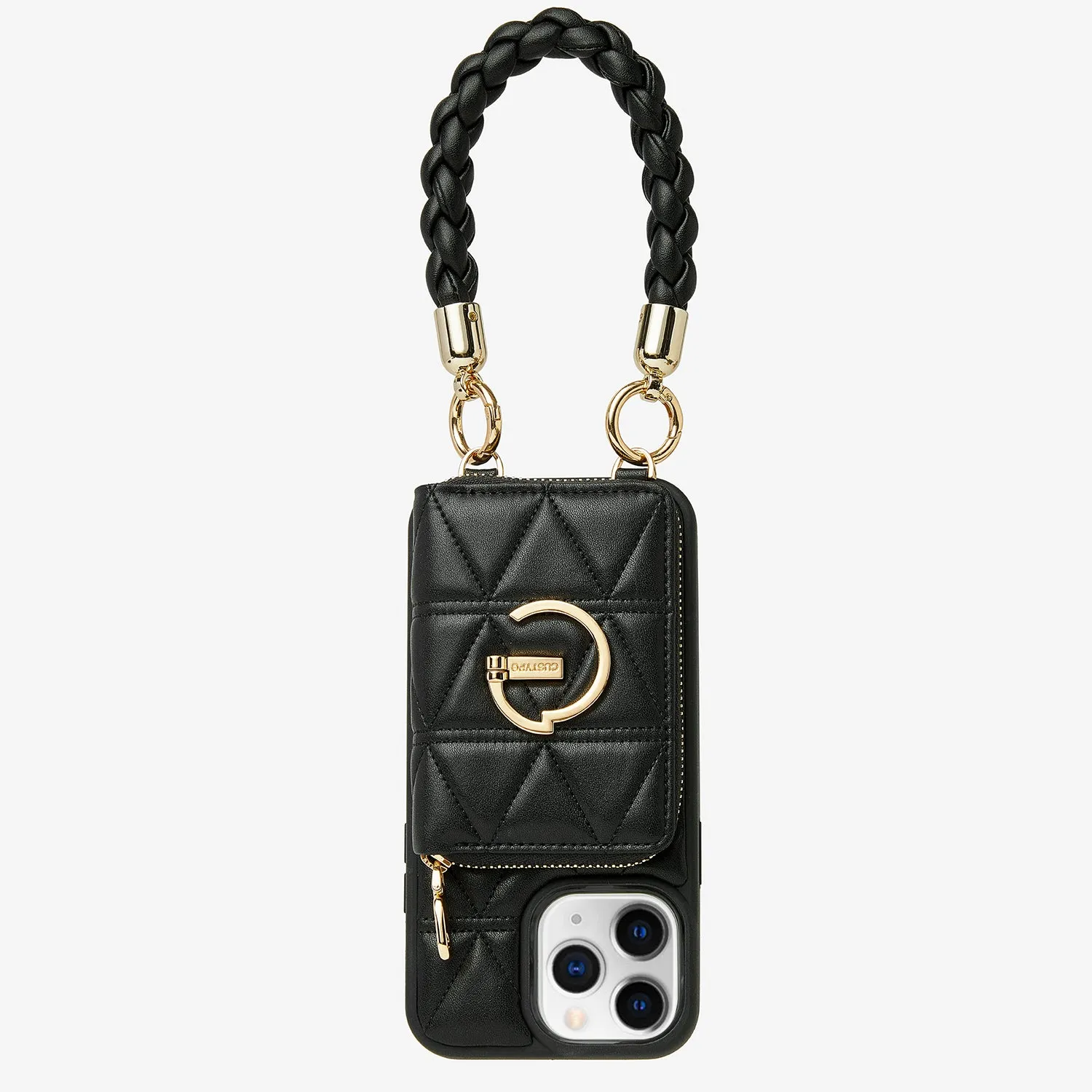 BraidTrend- Rope Style Strap Phone Case in Black