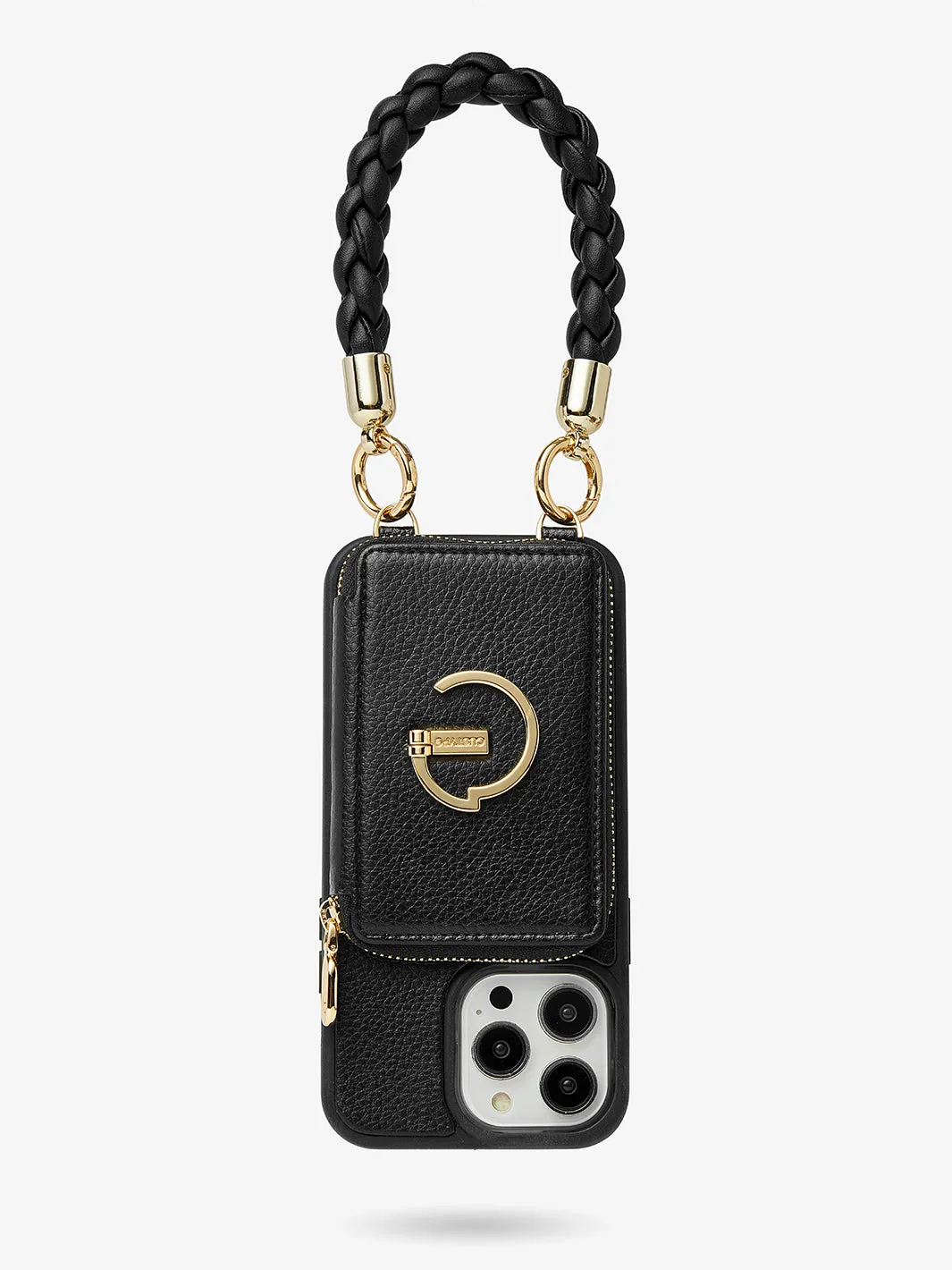 BraidTrend- Rope Style Strap Phone Case in Black