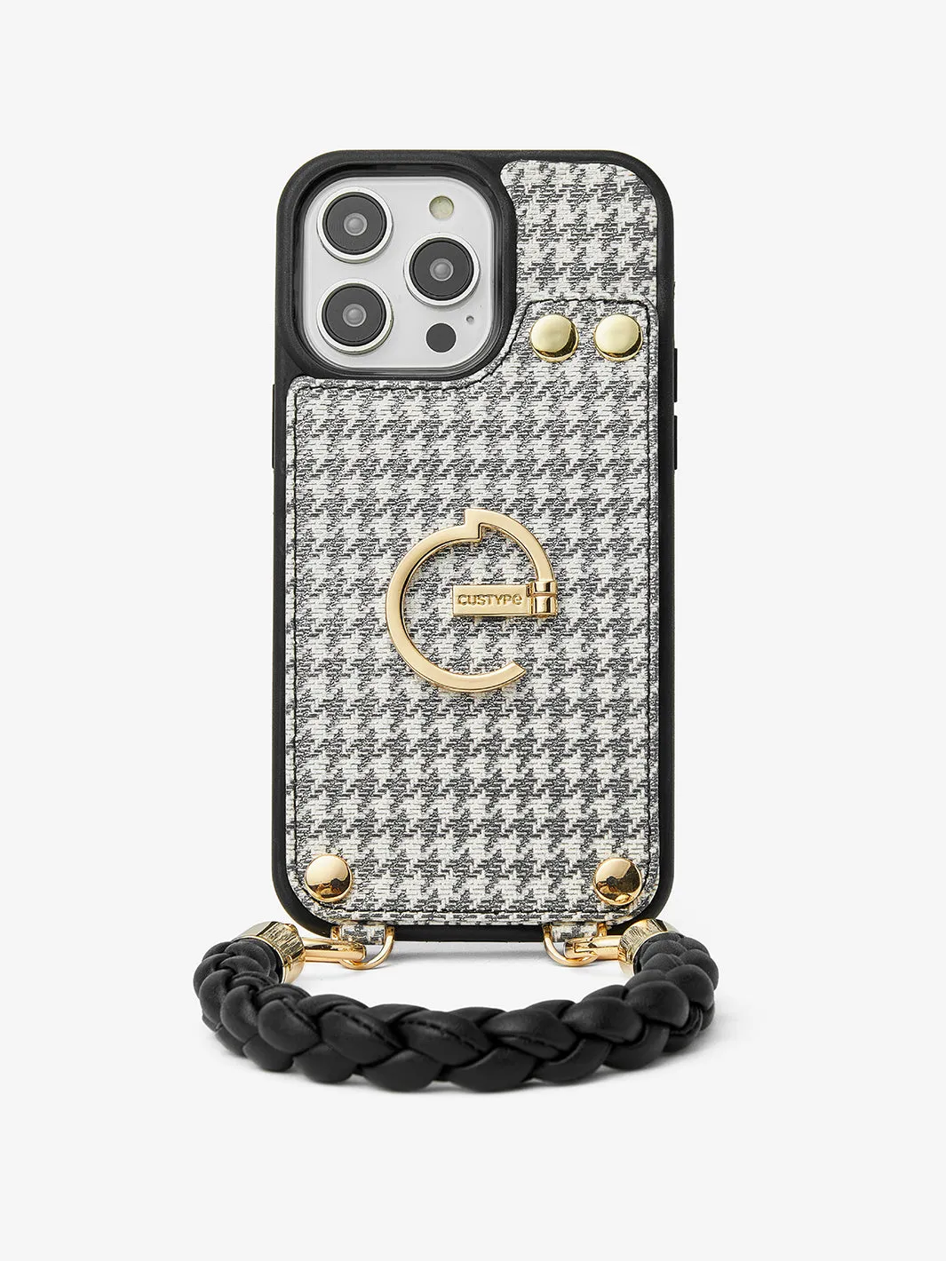 BraidTrend- Rope Style Strap Phone Case in Black