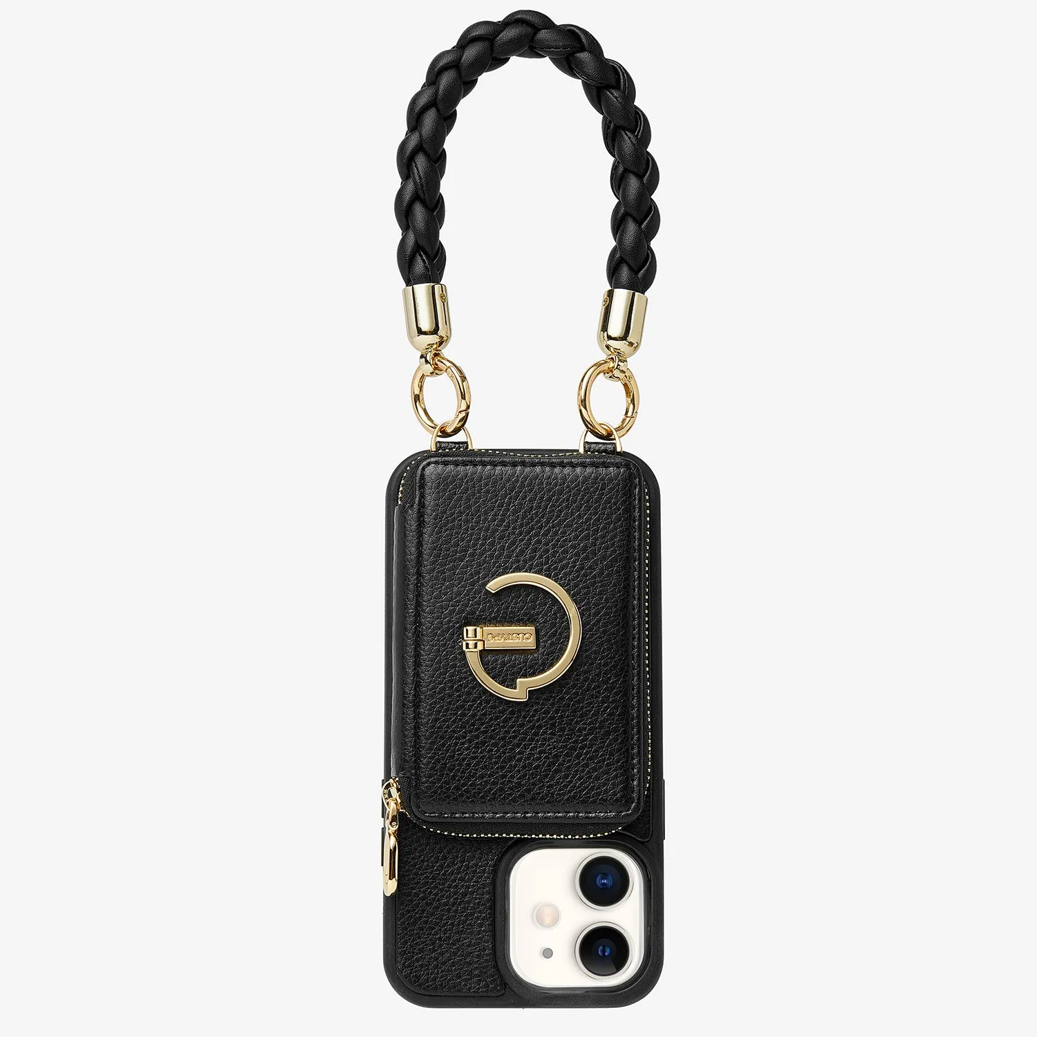 BraidTrend- Rope Style Strap Phone Case in Black