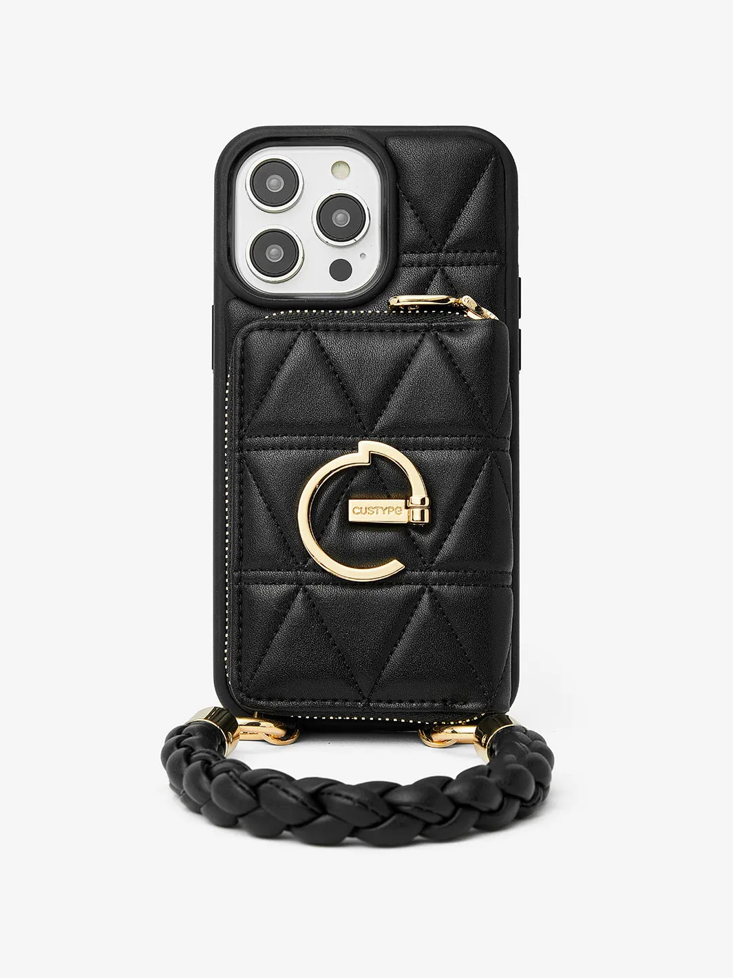 BraidTrend- Rope Style Strap Phone Case in Black