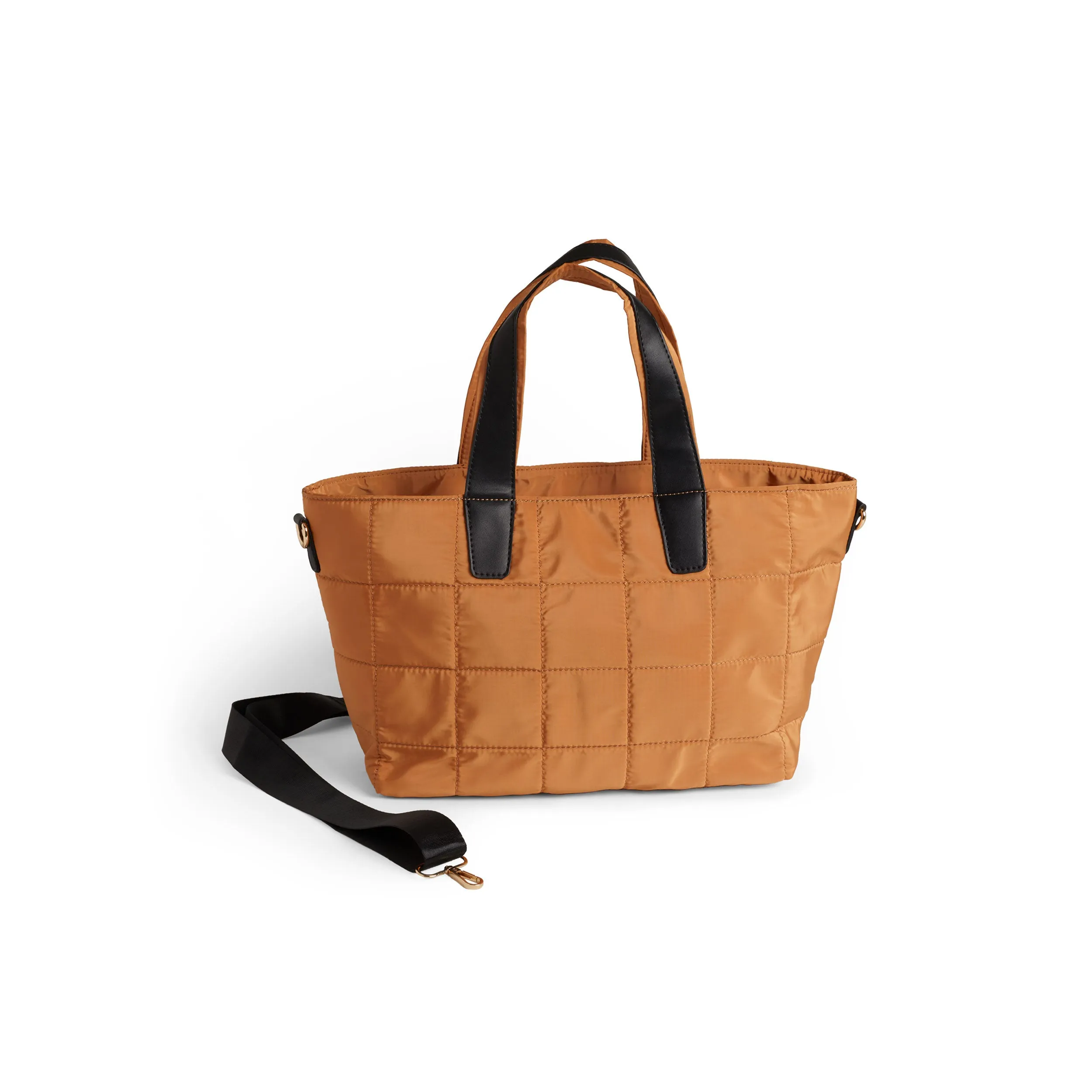 Brix Puffer Tote - Brown