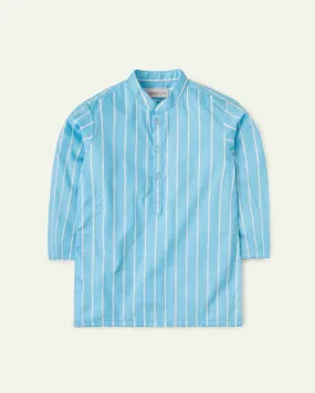 Cabana Blue Stripes Kurta