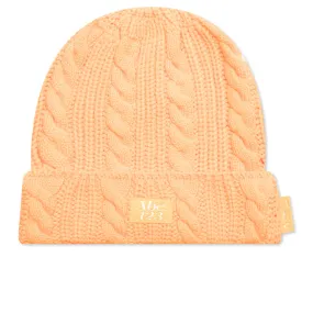 Cableknit Beanie - Carnelian Orange