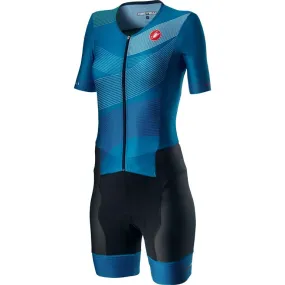 Castelli Women's Free Sanremo 2 W Suit Shor - Multicolor Marine Blue