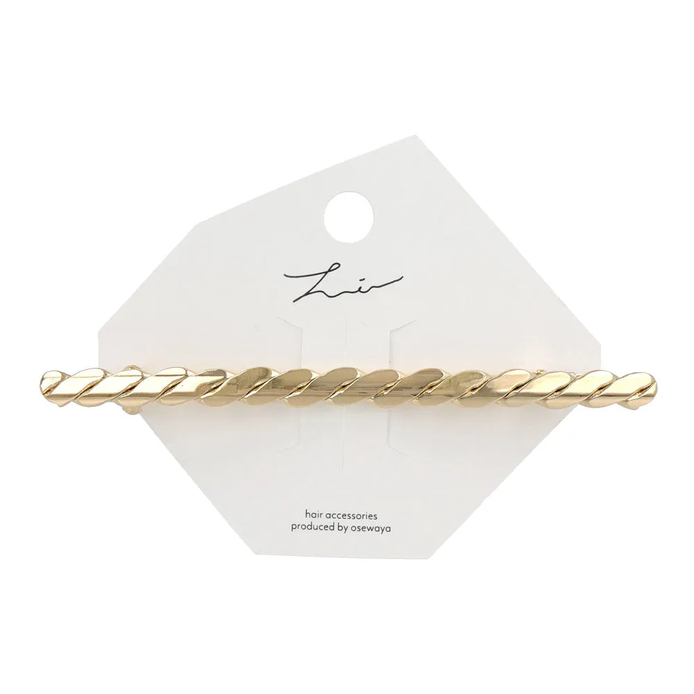 Chain Slim Rectangle Barrette