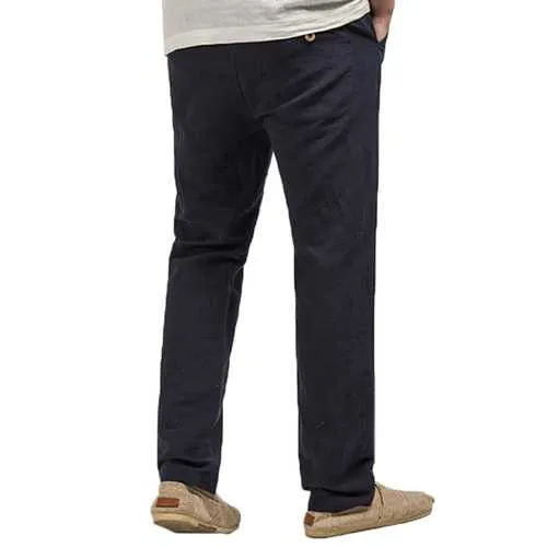 Chinese Style Men's Linen Cotton Casual Pants