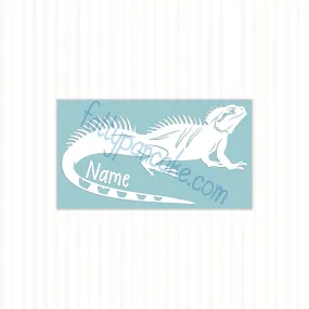 Chinese Water Dragon Decal, Waterproof Vinyl Decal, Cute Reptile Gift