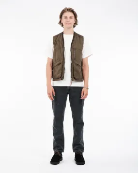 COTTON NYLON UTILITY VEST ARMY GREEN