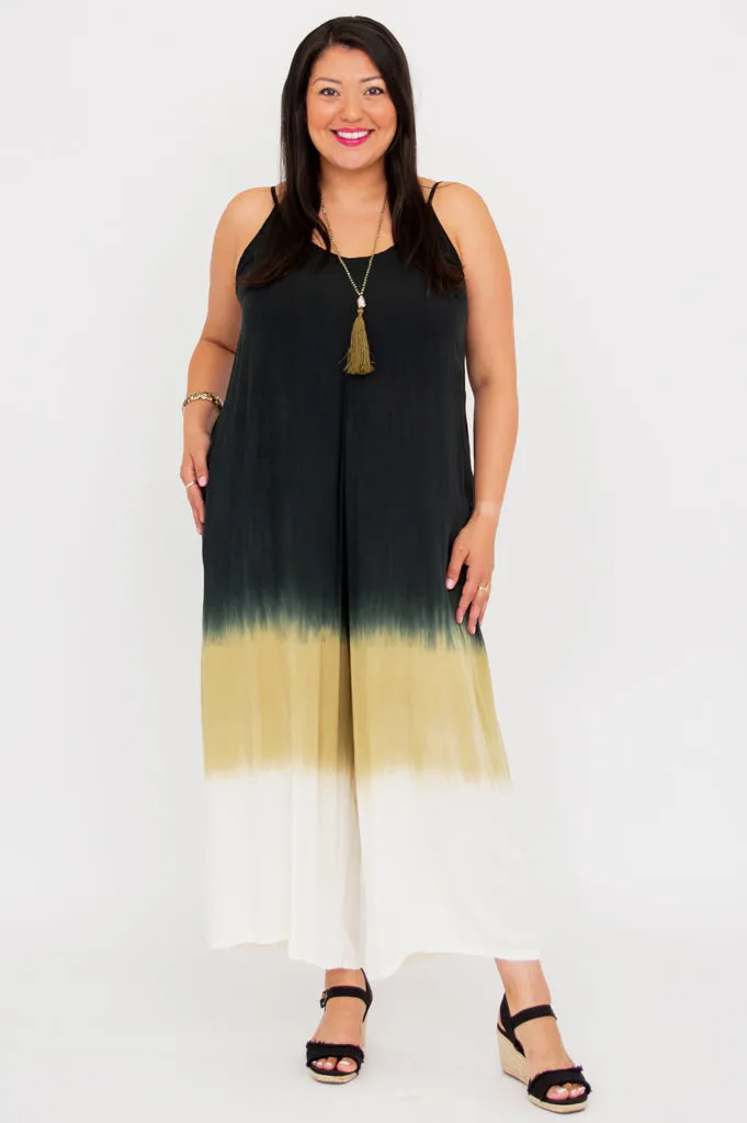 Ender Jumpsuit, Black Dip-Dye