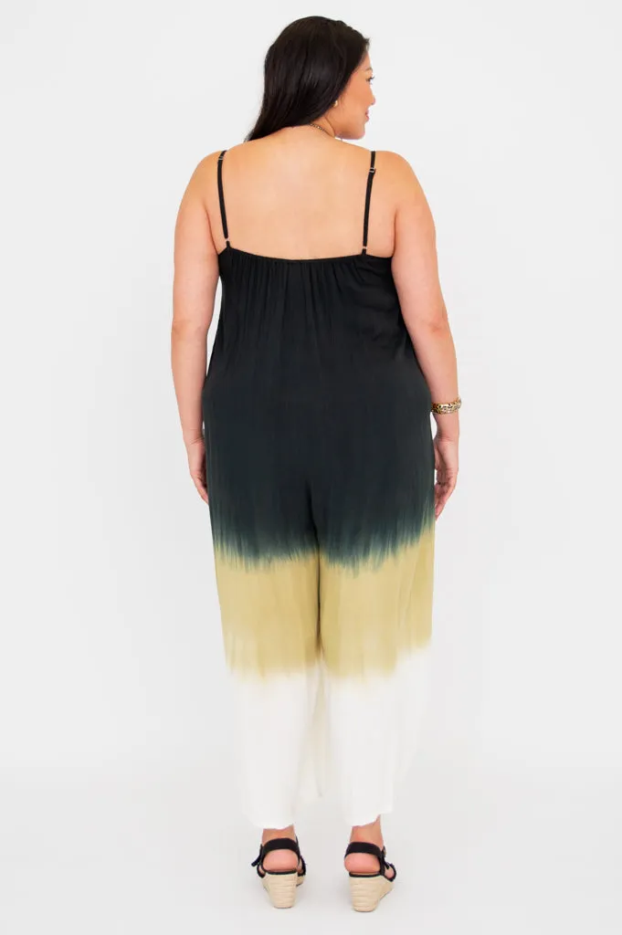 Ender Jumpsuit, Black Dip-Dye