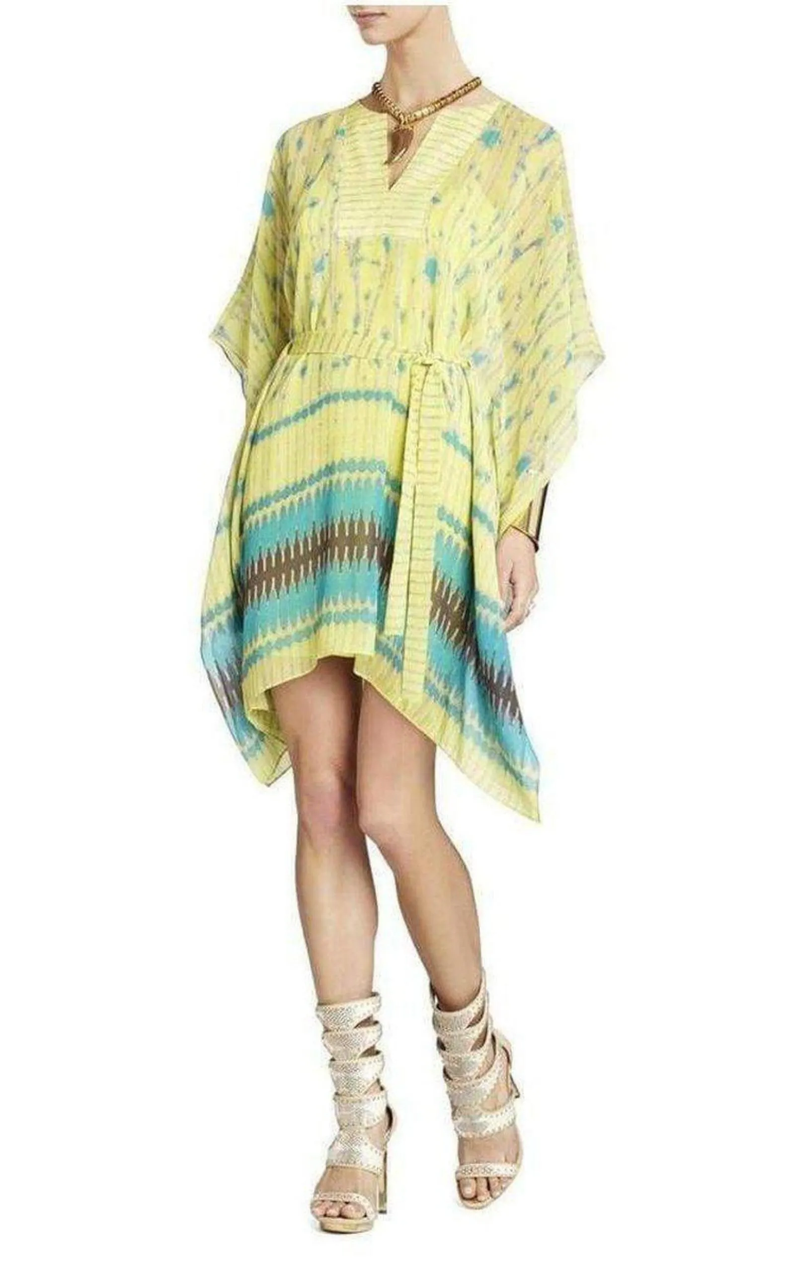 Eva Scarf Print Lemongrass Dress