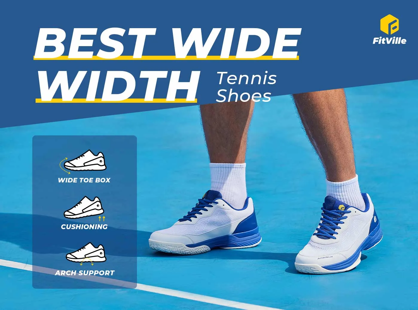 FitVille Men's Court Tennis Amadeus V2