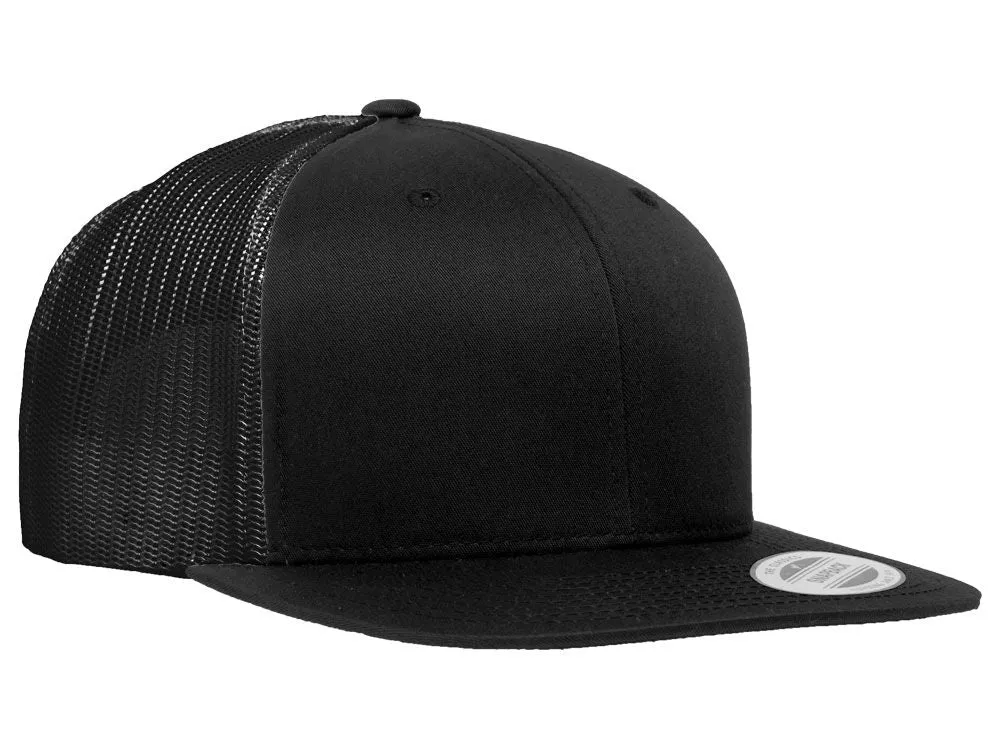 Flexfit Flat Bill Trucker - Black