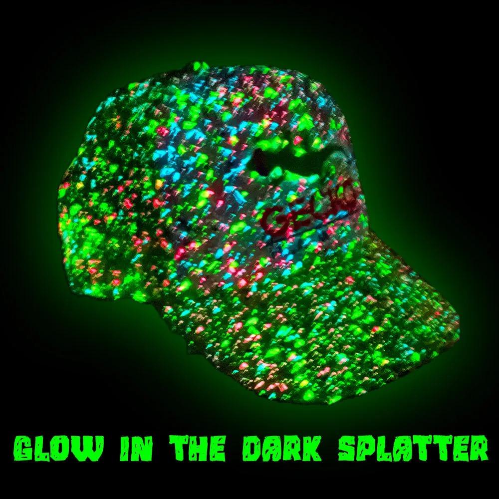 Glow-In-The-Dark Splatter Neon Green Trucker Hat (LIMITED)