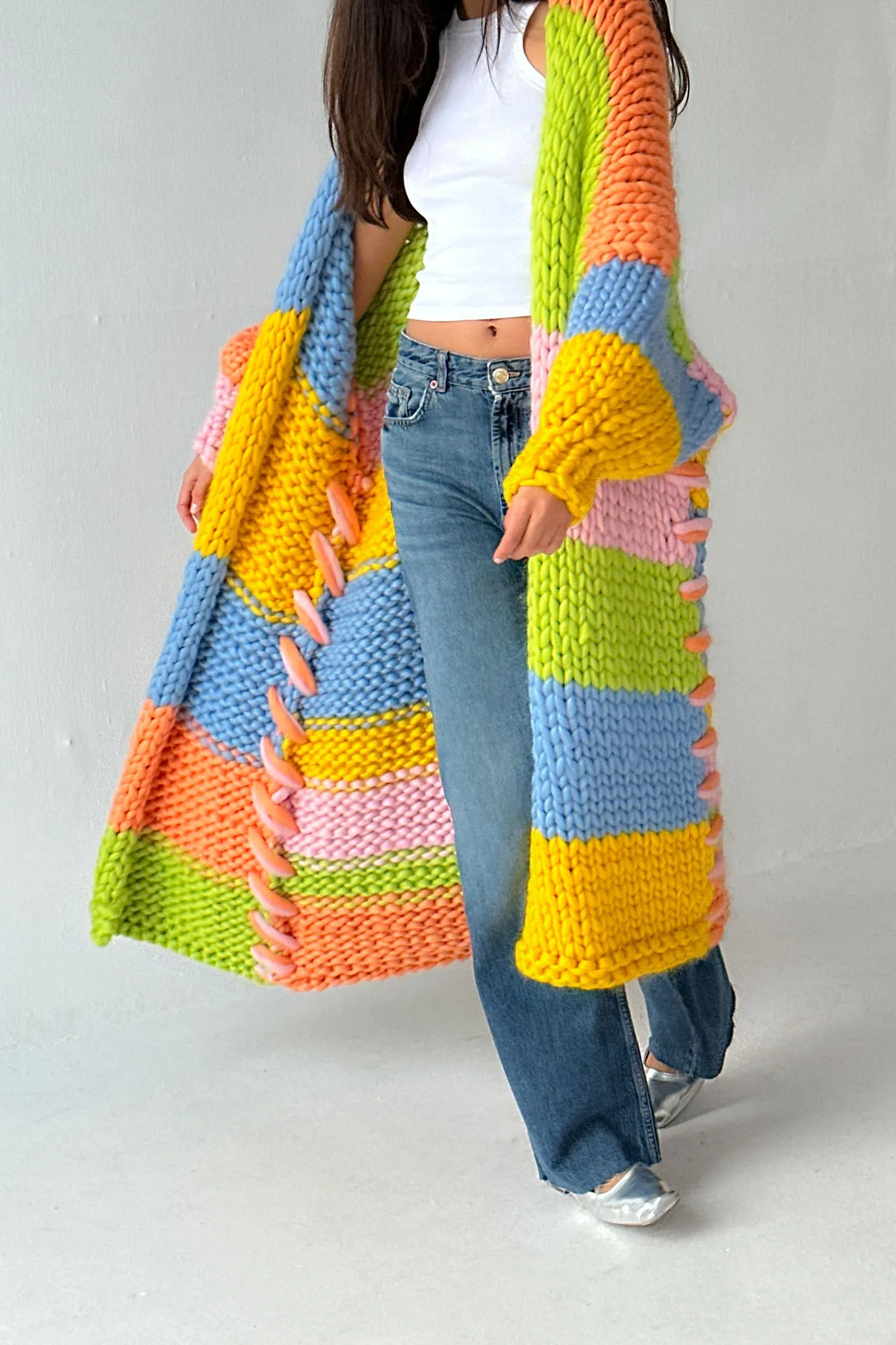 Groovy Chunky Knit Maxi Cardigan