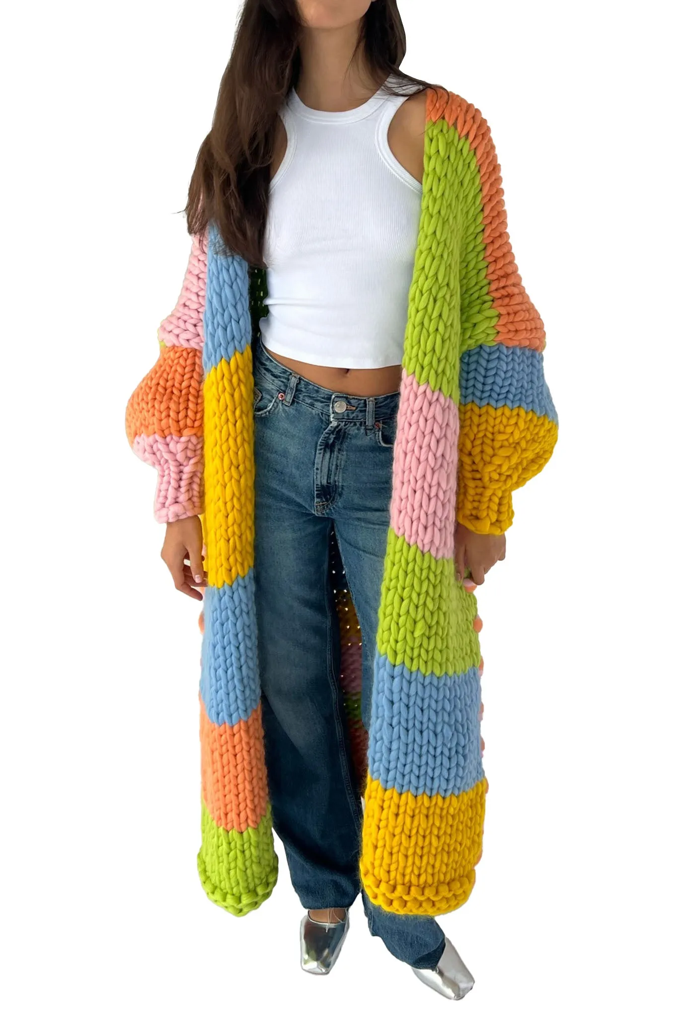 Groovy Chunky Knit Maxi Cardigan