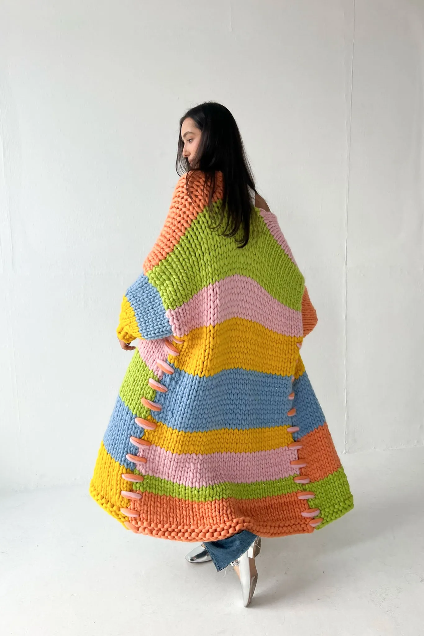 Groovy Chunky Knit Maxi Cardigan