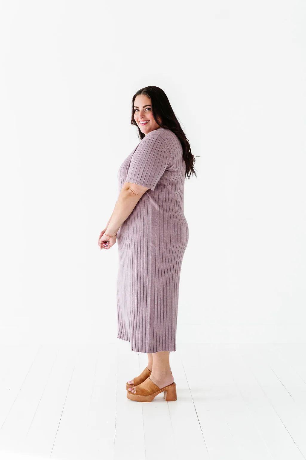 Harper Short Sleeve Dress in Lavender