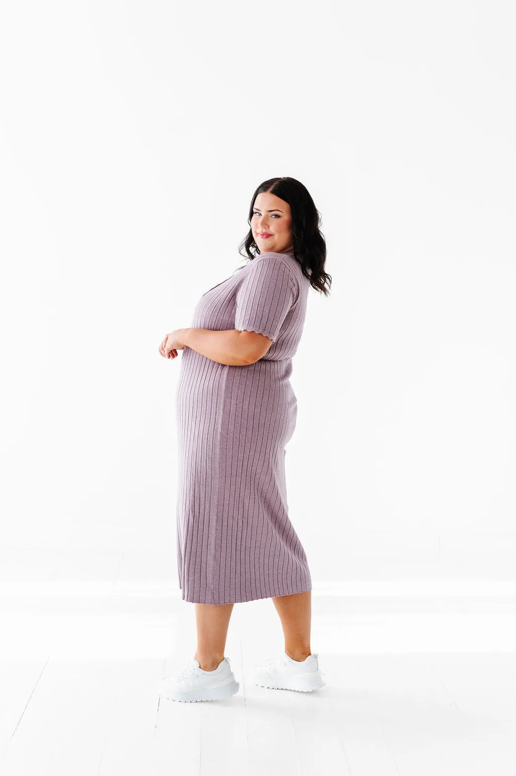 Harper Short Sleeve Dress in Lavender